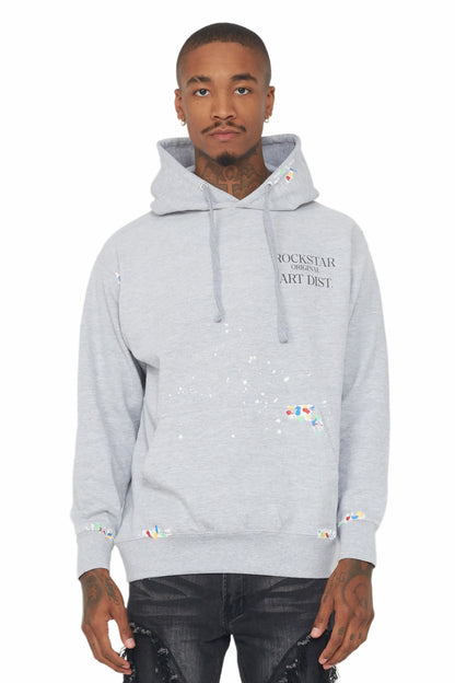 Rockstar Art Dist. Grey Graphic Hoodie - image 2