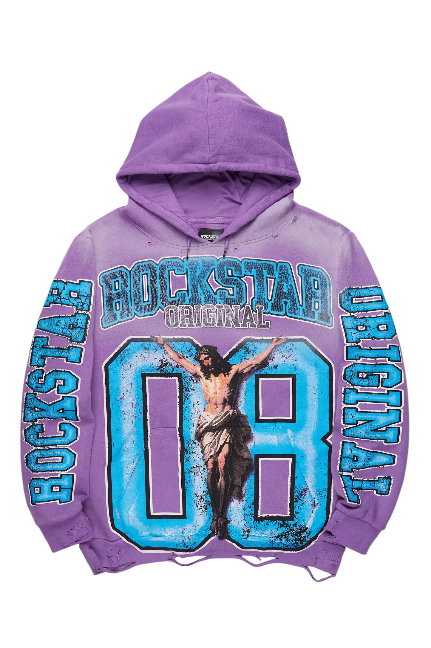 Fields Purple Distressed Graphic Hoodie - image 1