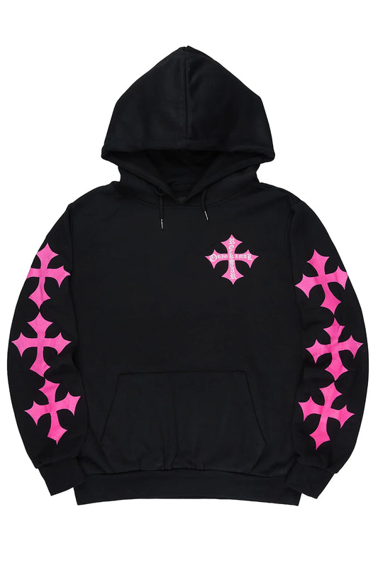 Slaydr Black/Pink Graphic Hoodie - image 1