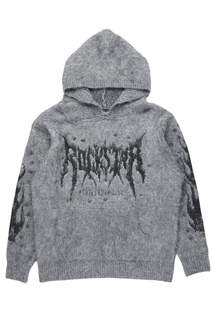 Raymond Grey Graphic Knitted Hoodie - image 1
