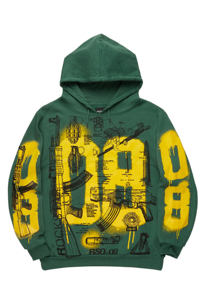 Nesta Green Graphic Hoodie - image 1