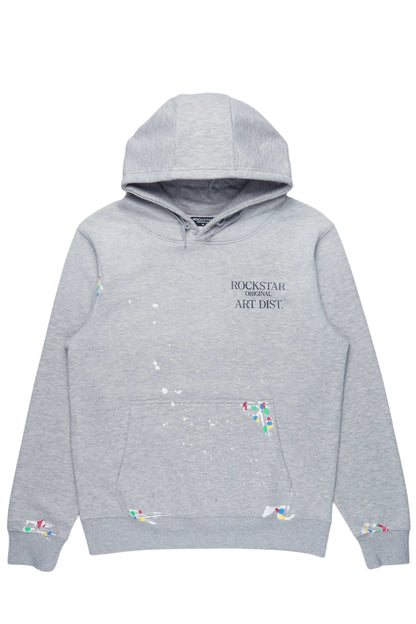 Rockstar Art Dist. Grey Graphic Hoodie - image 1