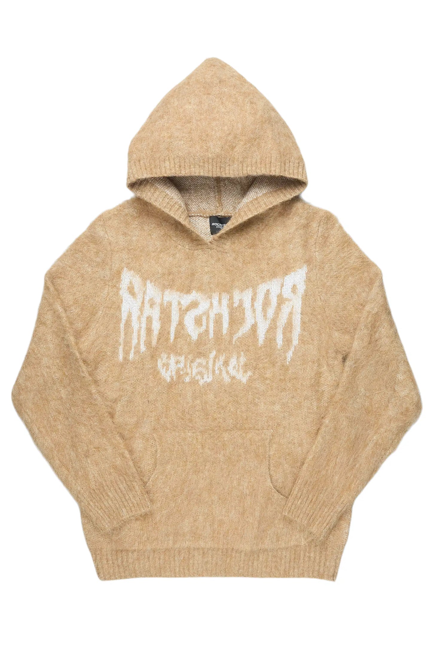 Andros Beige Graphic Knitted Hoodie - image 1