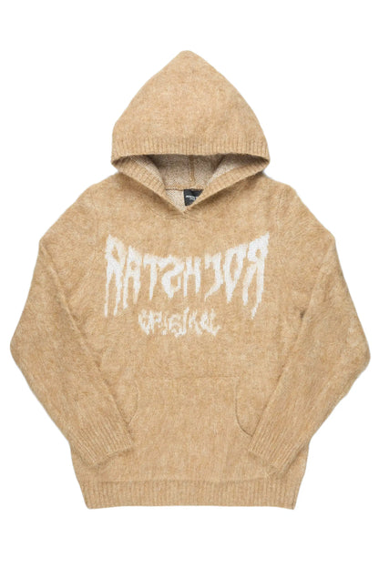 Andros Beige Graphic Knitted Hoodie - image 1