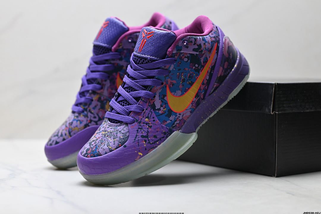 Nike Kobe 4 Protro Low-Top Basketball Shoes with Flywire & Zoom Air