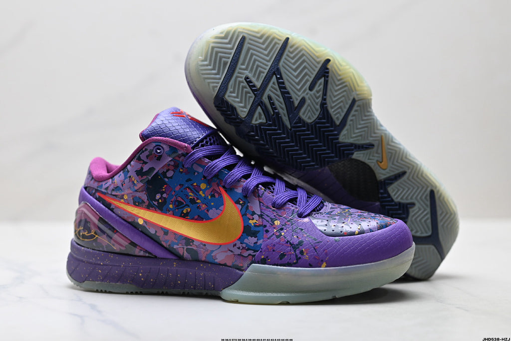 Nike Kobe 4 Protro Low-Top Basketball Shoes with Flywire & Zoom Air