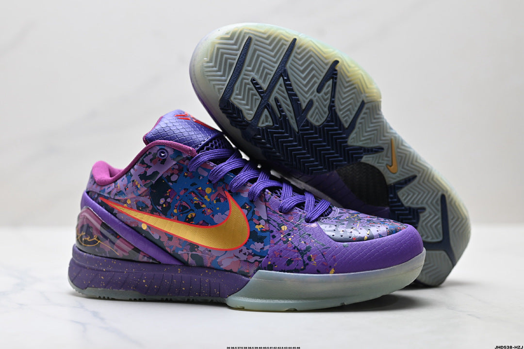 Nike Kobe 4 Protro Low-Top Basketball Shoes with Flywire & Zoom Air