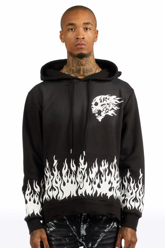 Bubble Black Graphic Relaxed Hoodie - image 2