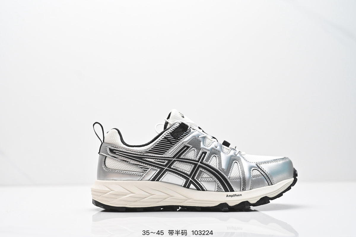 ASICS Trail Running Shoes - Cream Orange Burgundy
