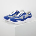 Prada Blue & Silver Low-Top Sneakers