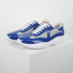 Prada Blue & Silver Low-Top Sneakers