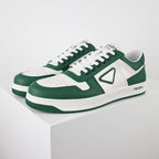 Prada Green & White Low-Top Sneakers