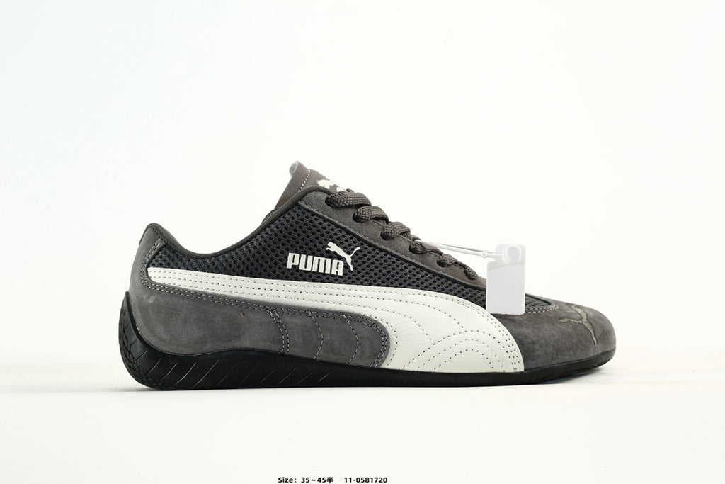 PUMA Dark Gray & White Low-Top Sneakers
