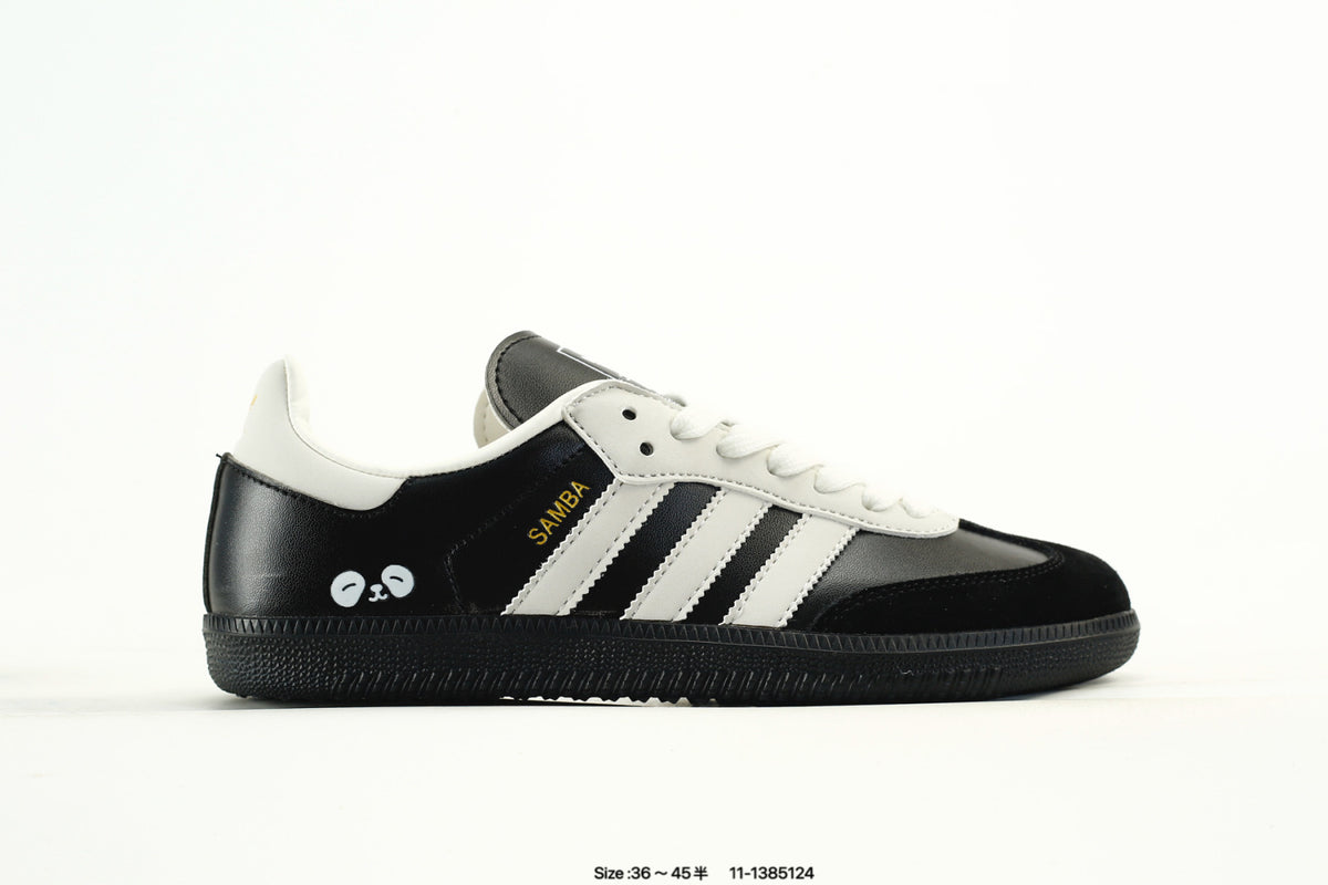 adidas Samba Black & White Panda-Detail Low-Top Sneakers