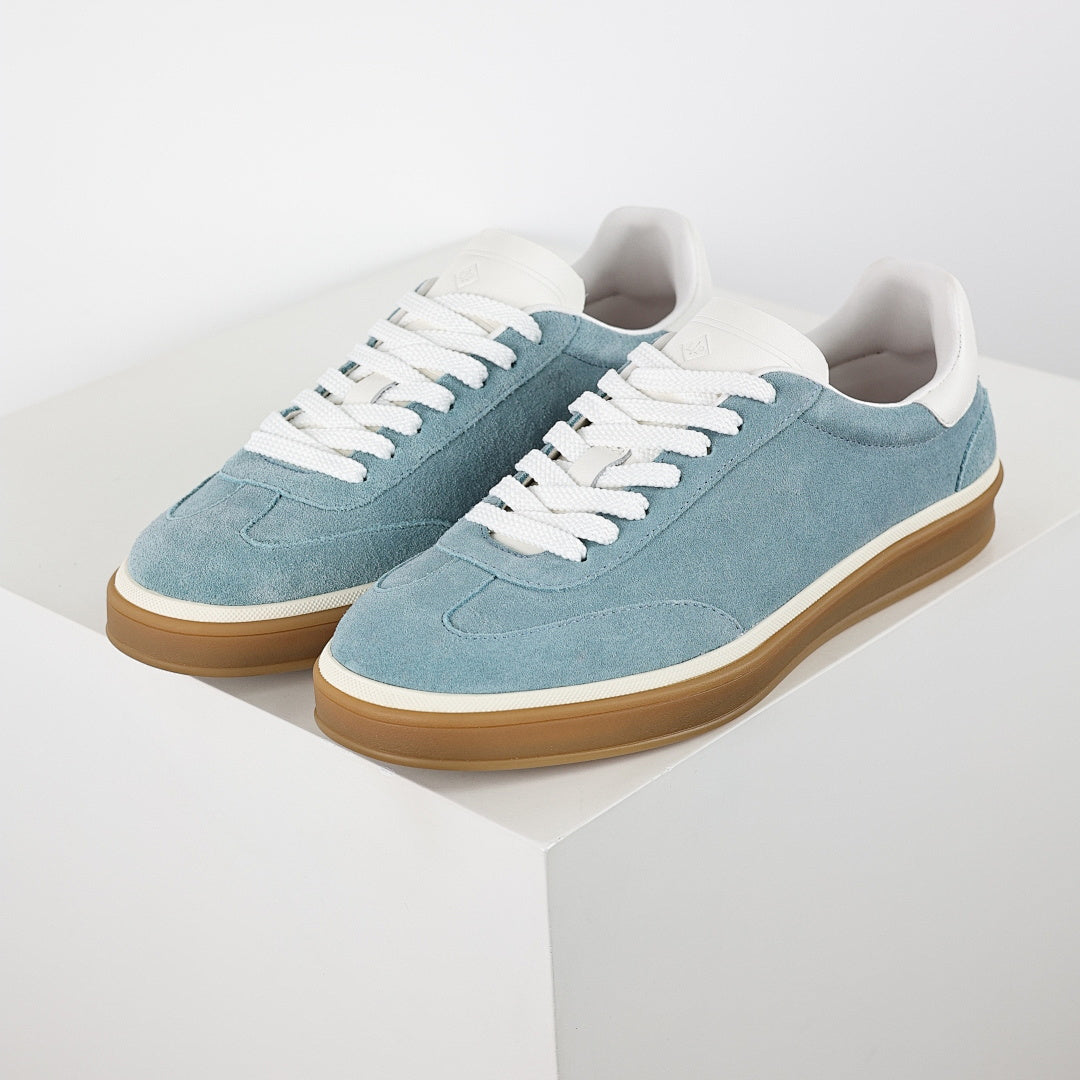 Loro Piana Light Blue Lace-Up Sneakers
