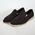 Loro Piana Dark Brown Slip-On Loafers