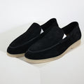 Loro Piana Black Slip-On Loafers