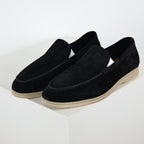 Loro Piana Black Slip-On Loafers