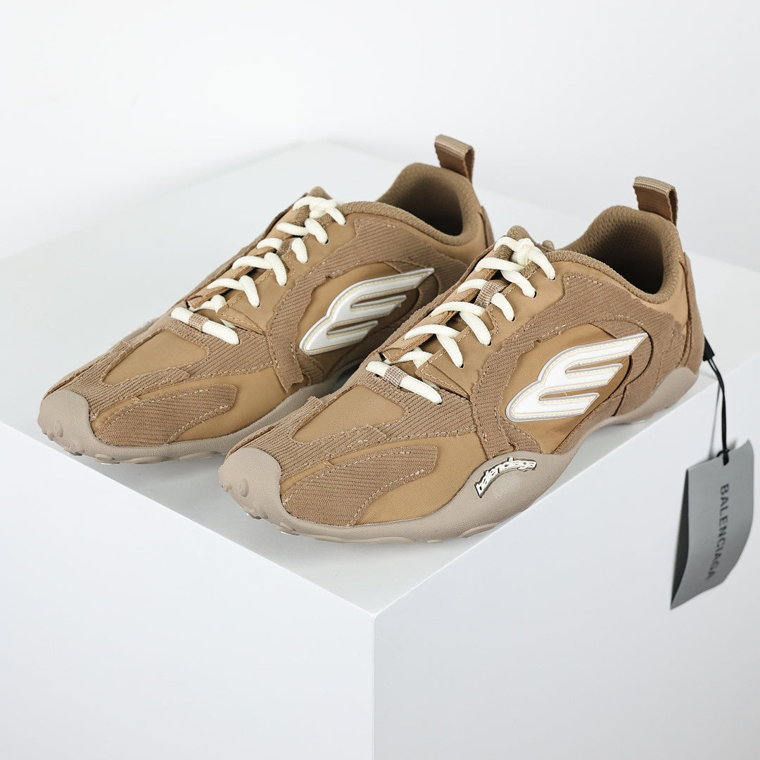 Balenciaga Low-Top Lace-Up Sneaker – Khaki Tan