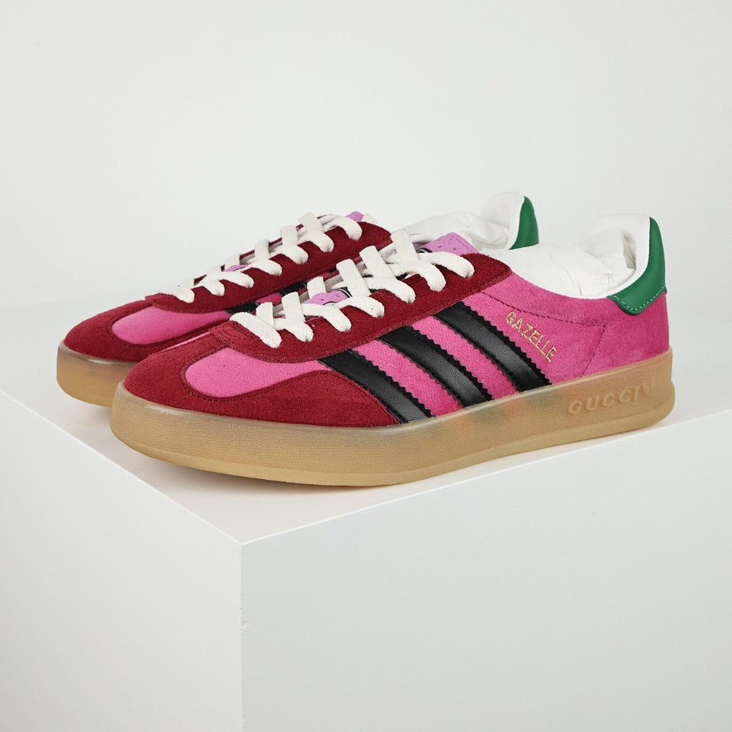 Gucci x adidas Gazelle Sneakers – Pink & Burgundy