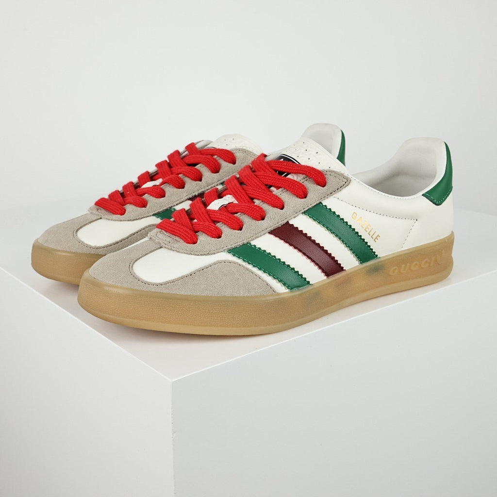 Gucci x adidas Gazelle Sneakers – White, Green & Red
