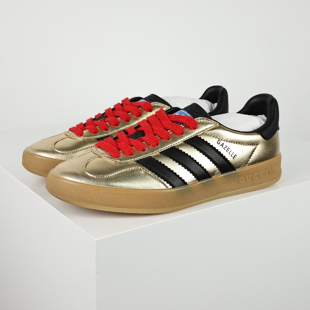 Gucci x adidas Gazelle Sneakers – Metallic Gold & Black
