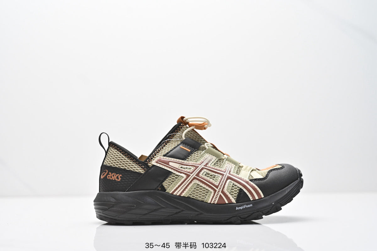 ASICS Trail Running Shoes - Cream Orange Burgundy