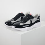 Prada Black & Silver Low-Top Sneakers