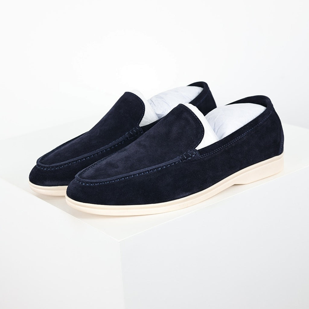 Loro Piana Black Slip-On Loafers