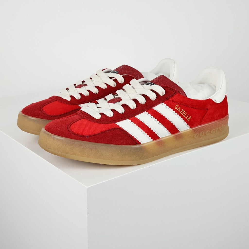 Gucci x adidas Gazelle Sneakers – Red & White