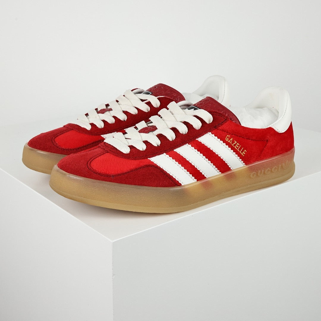 Gucci x adidas Gazelle Sneakers – Red & White
