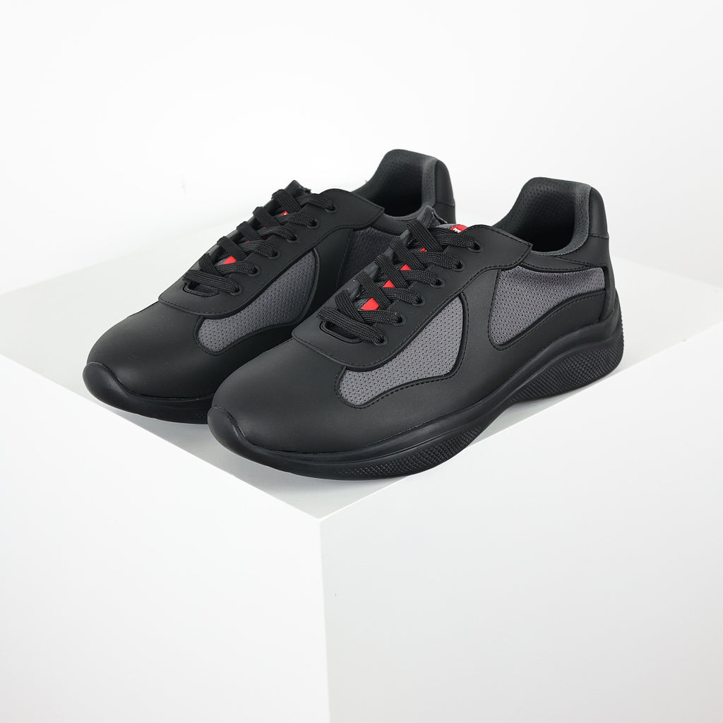 Prada Black & Gray Low-Top Sneakers