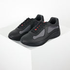Prada Black & Gray Low-Top Sneakers