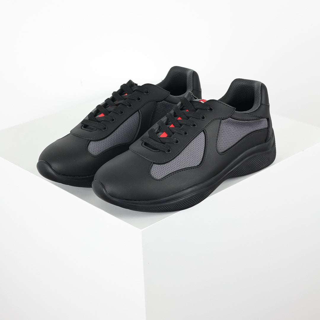 Prada Black & Gray Low-Top Sneakers