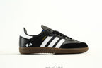 adidas Samba Black & White Sneakers with Contrast Toe and Panda Detail