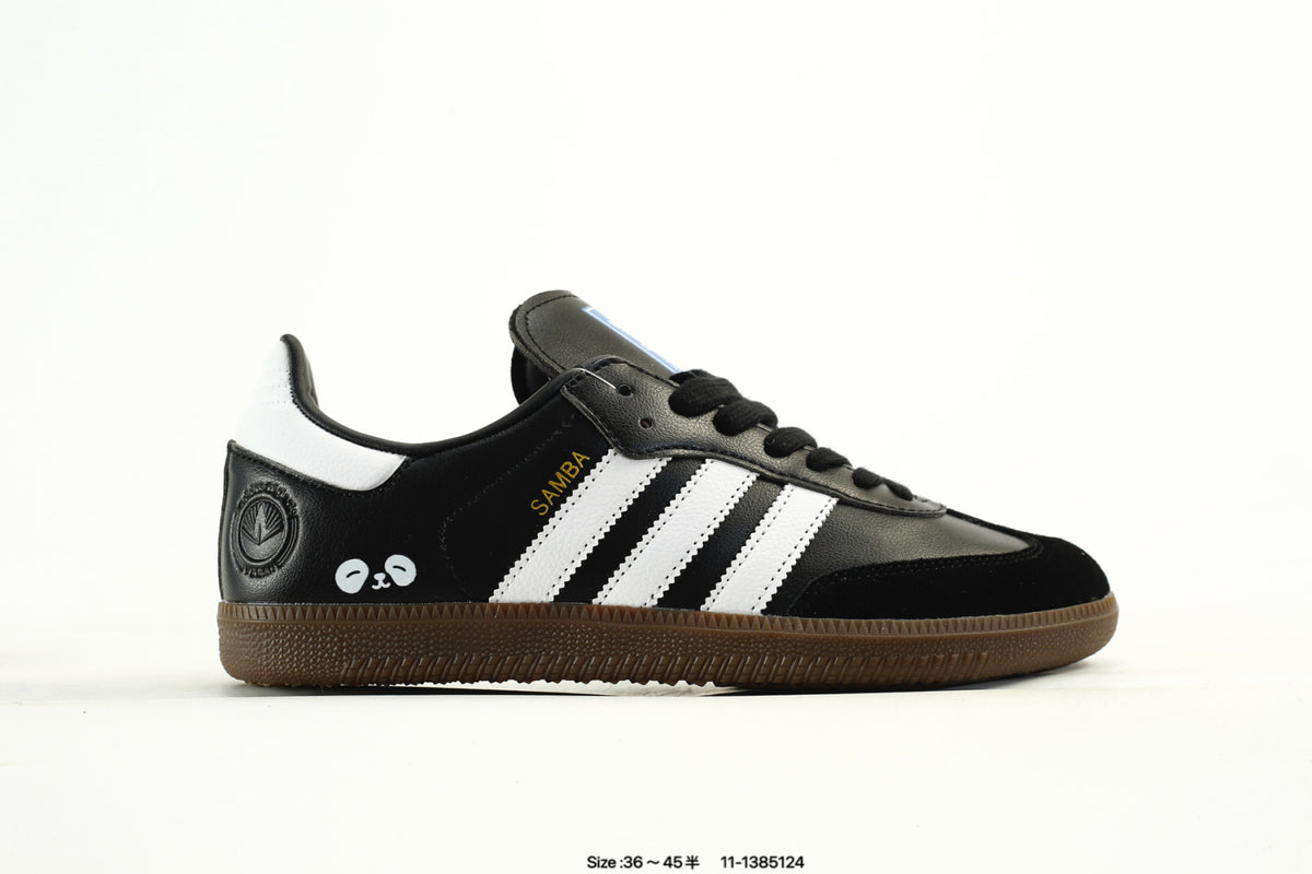 adidas Samba Black & White Panda-Detail Low-Top Sneakers
