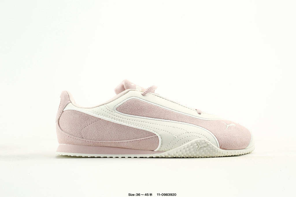PUMA Light Pink & White Low-Top Sneakers