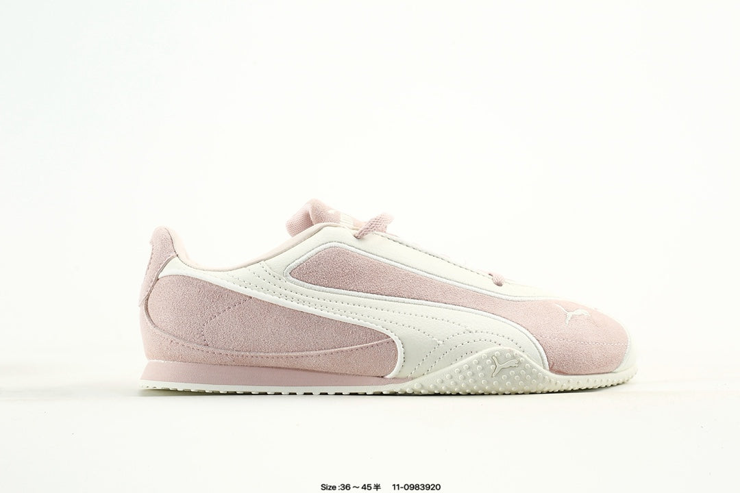 PUMA Light Pink & White Low-Top Sneakers