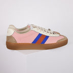 Gucci Web-Stripe Low-Top Sneakers – Pink & Beige