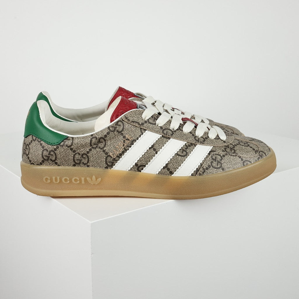 Gucci x adidas Gazelle GG Monogram Sneakers – Beige & Brown