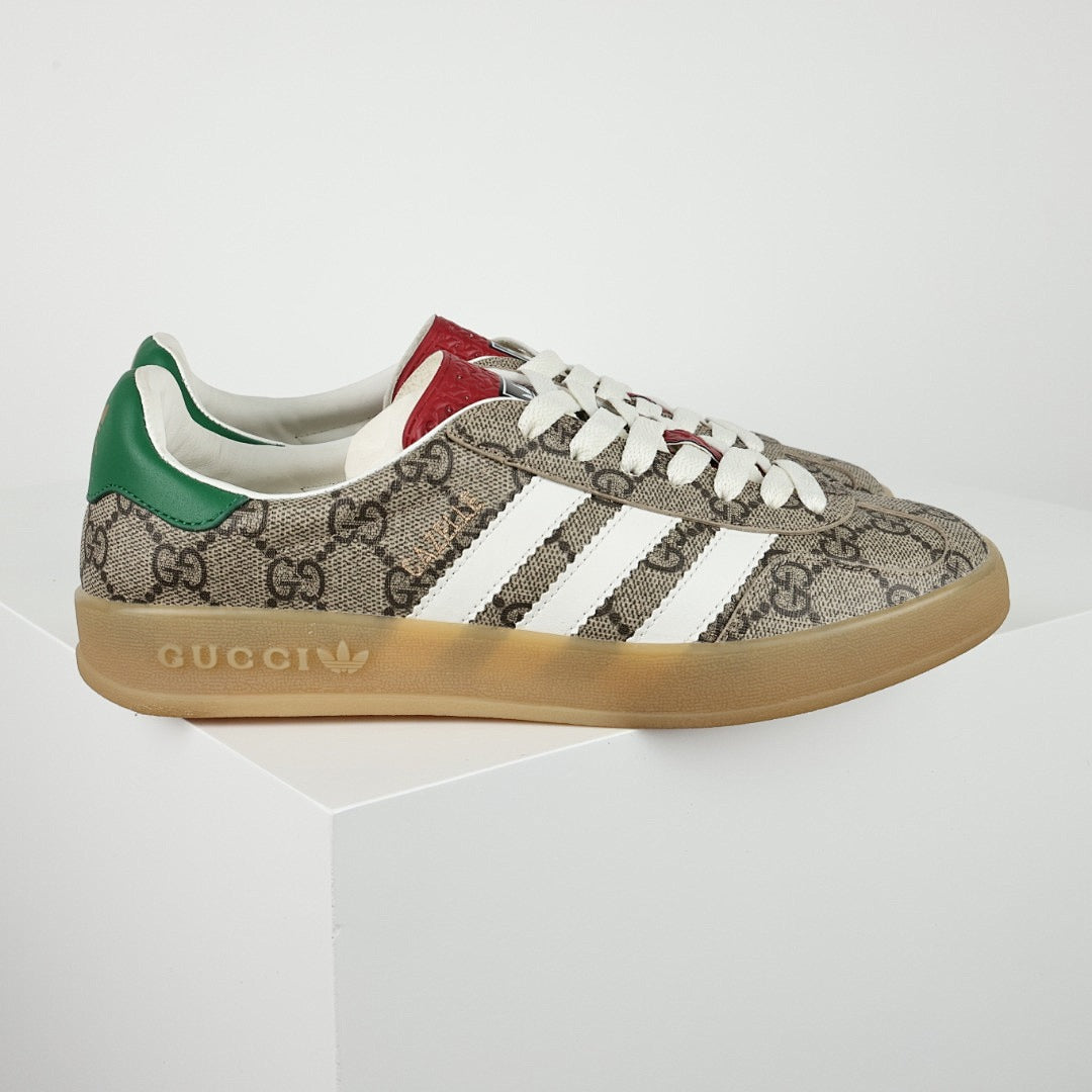 Gucci x adidas Gazelle GG Monogram Sneakers – Beige & Brown
