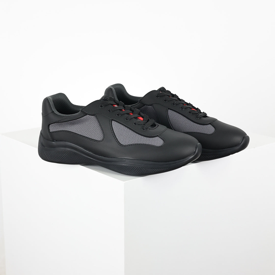 Prada Black & Gray Low-Top Sneakers