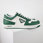 Prada Green & White Low-Top Sneakers