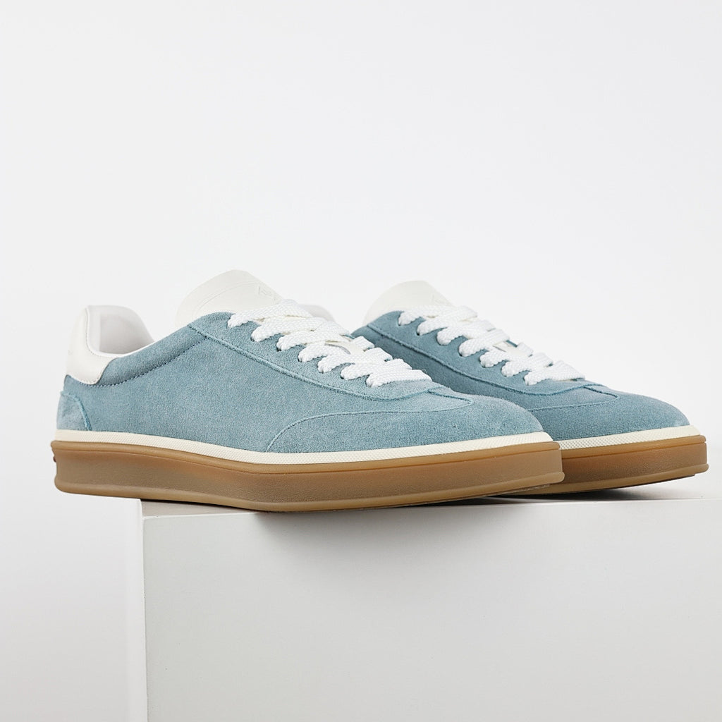 Loro Piana Light Blue Lace-Up Sneakers
