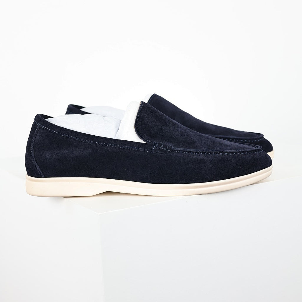 Loro Piana Black Slip-On Loafers