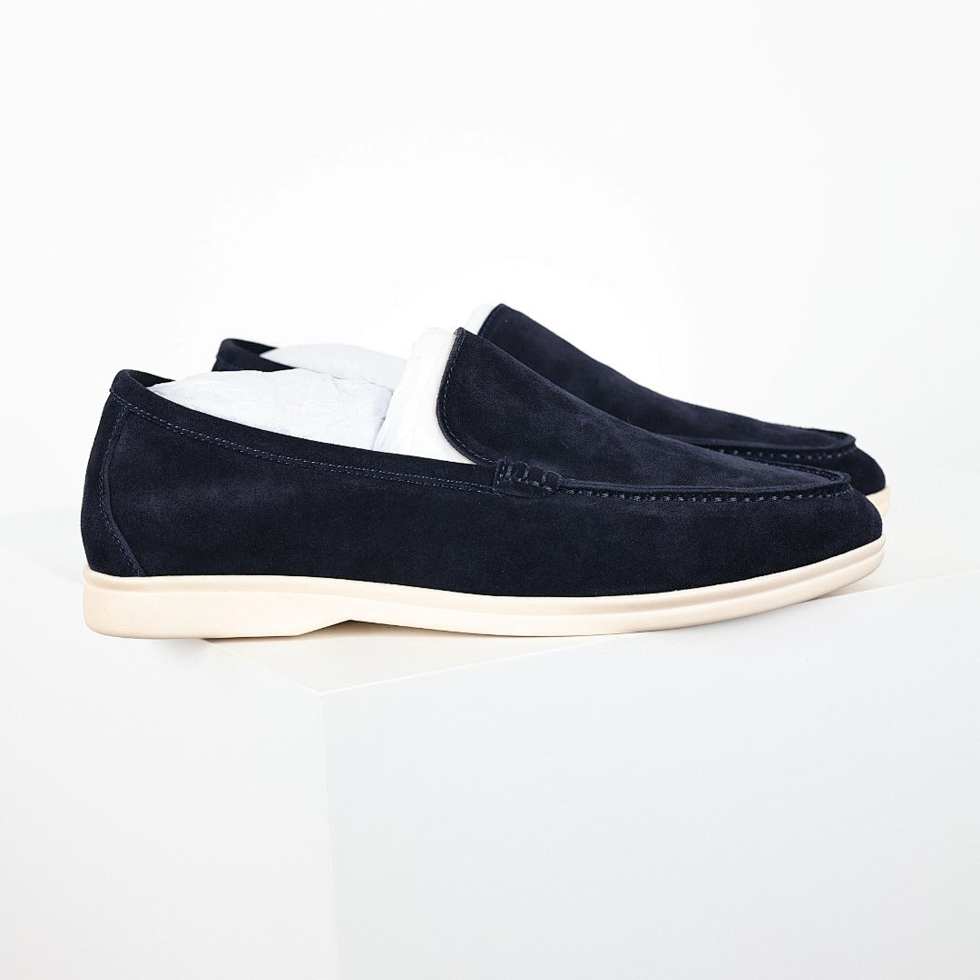 Loro Piana Black Slip-On Loafers
