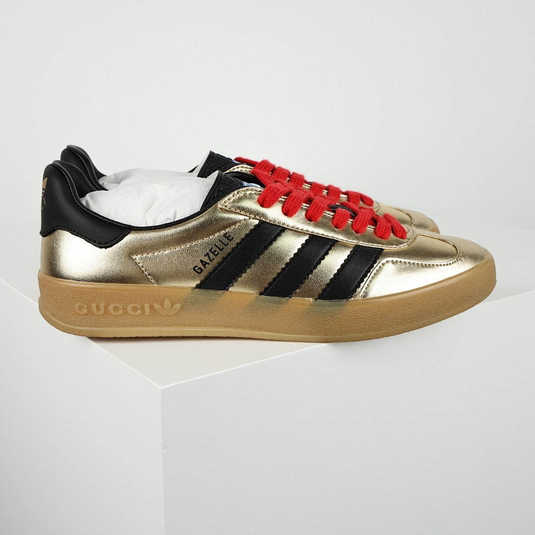 Gucci x adidas Gazelle Sneakers – Metallic Gold & Black