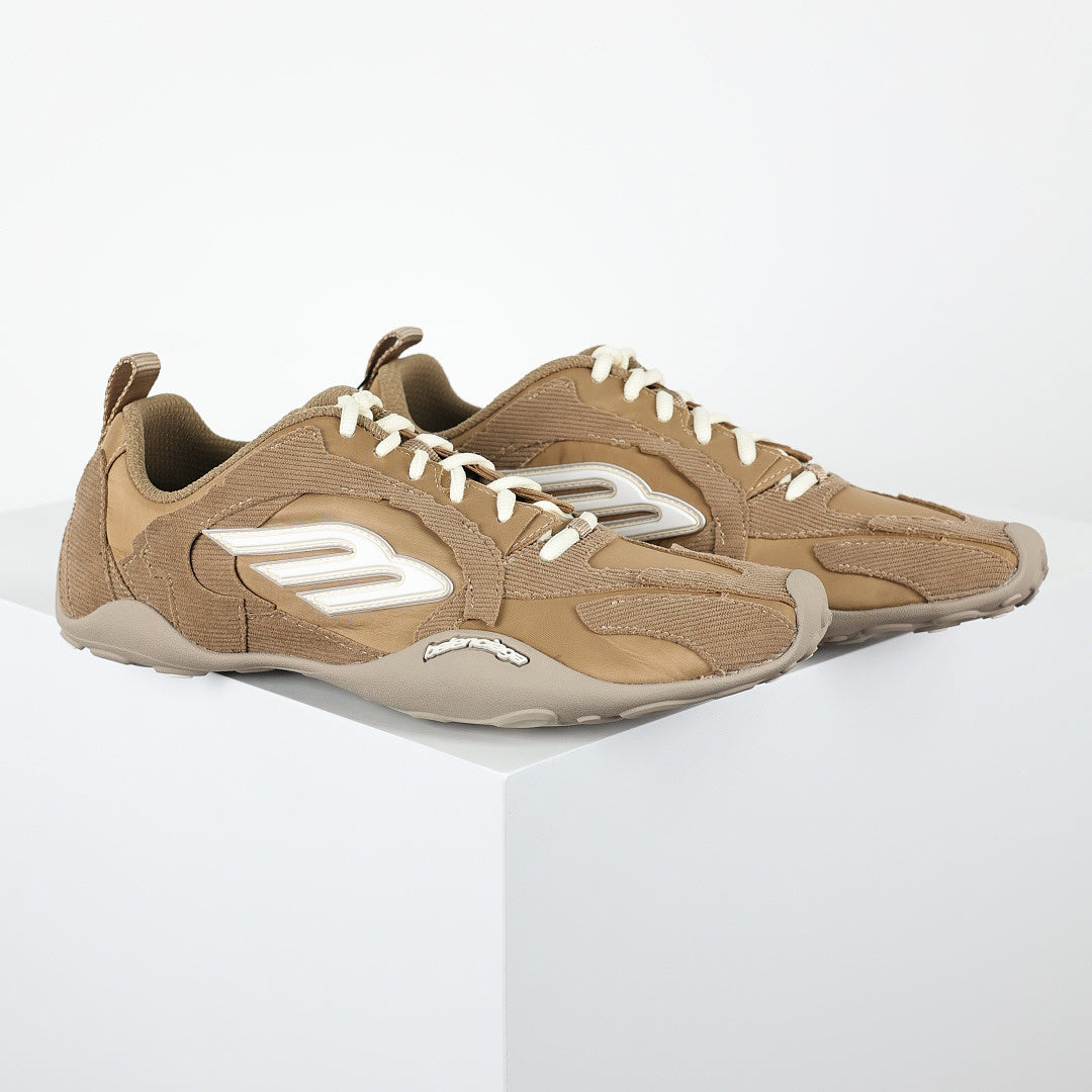 Balenciaga Low-Top Lace-Up Sneaker – Khaki Tan