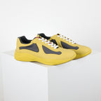 Prada Yellow & Gray Low-Top Sneakers