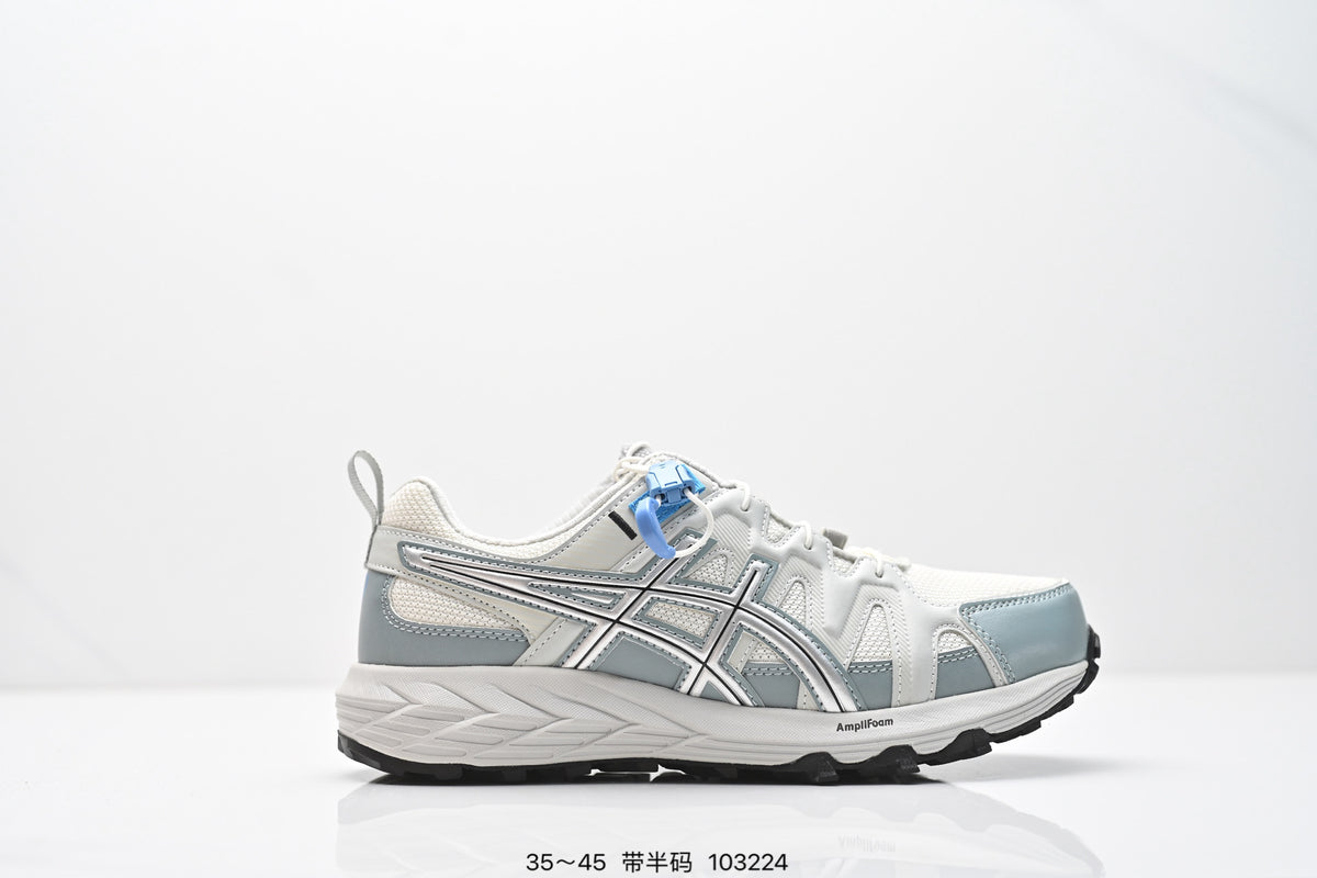 ASICS Trail Running Shoes - Cream Orange Burgundy